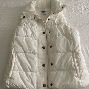 White puffy vest